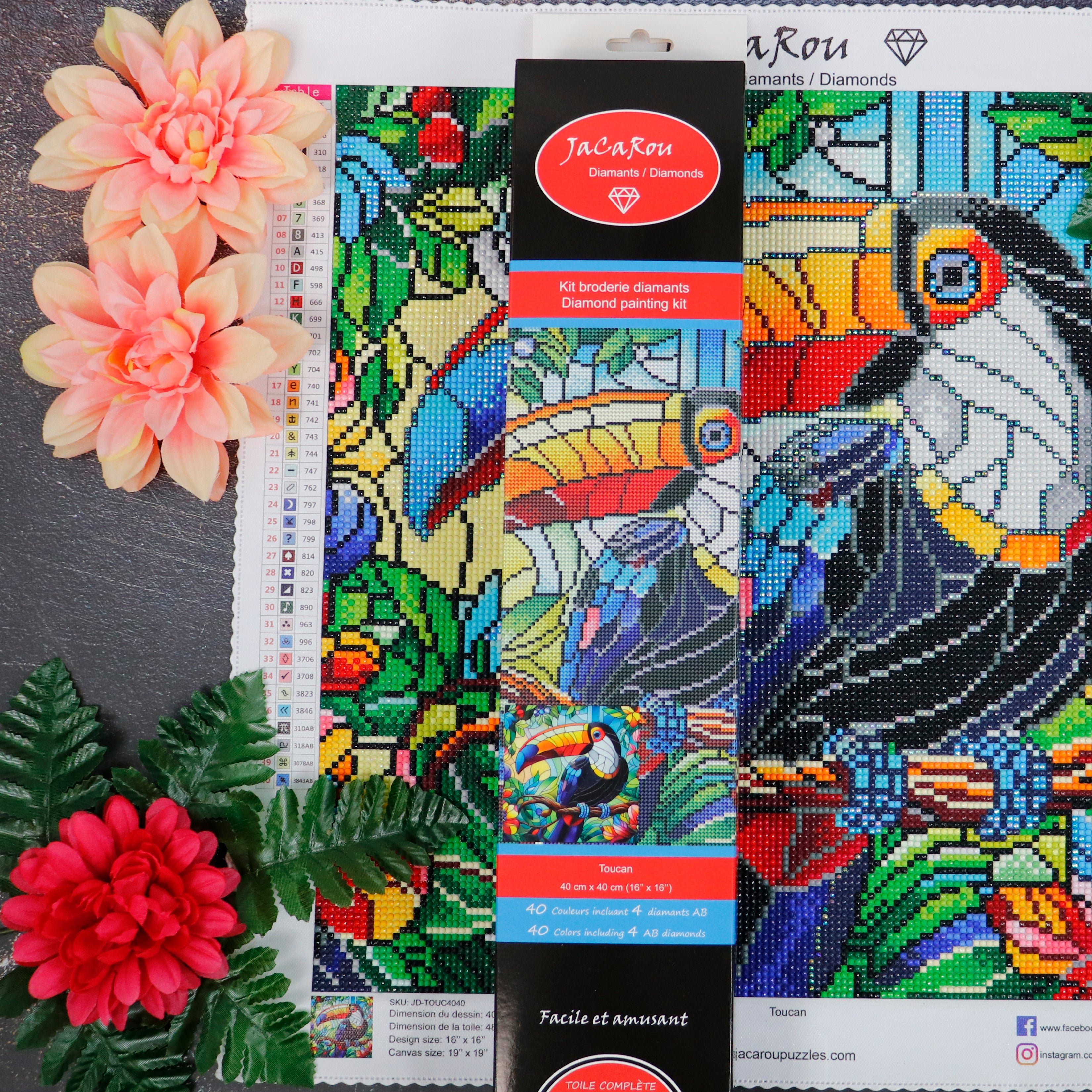 Broderie de diamant RONDS - TOUCAN