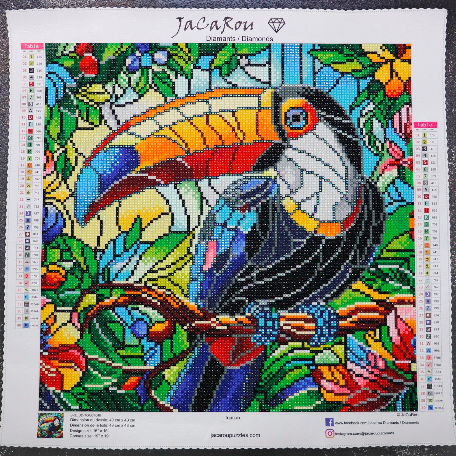 Broderie de diamant RONDS - TOUCAN