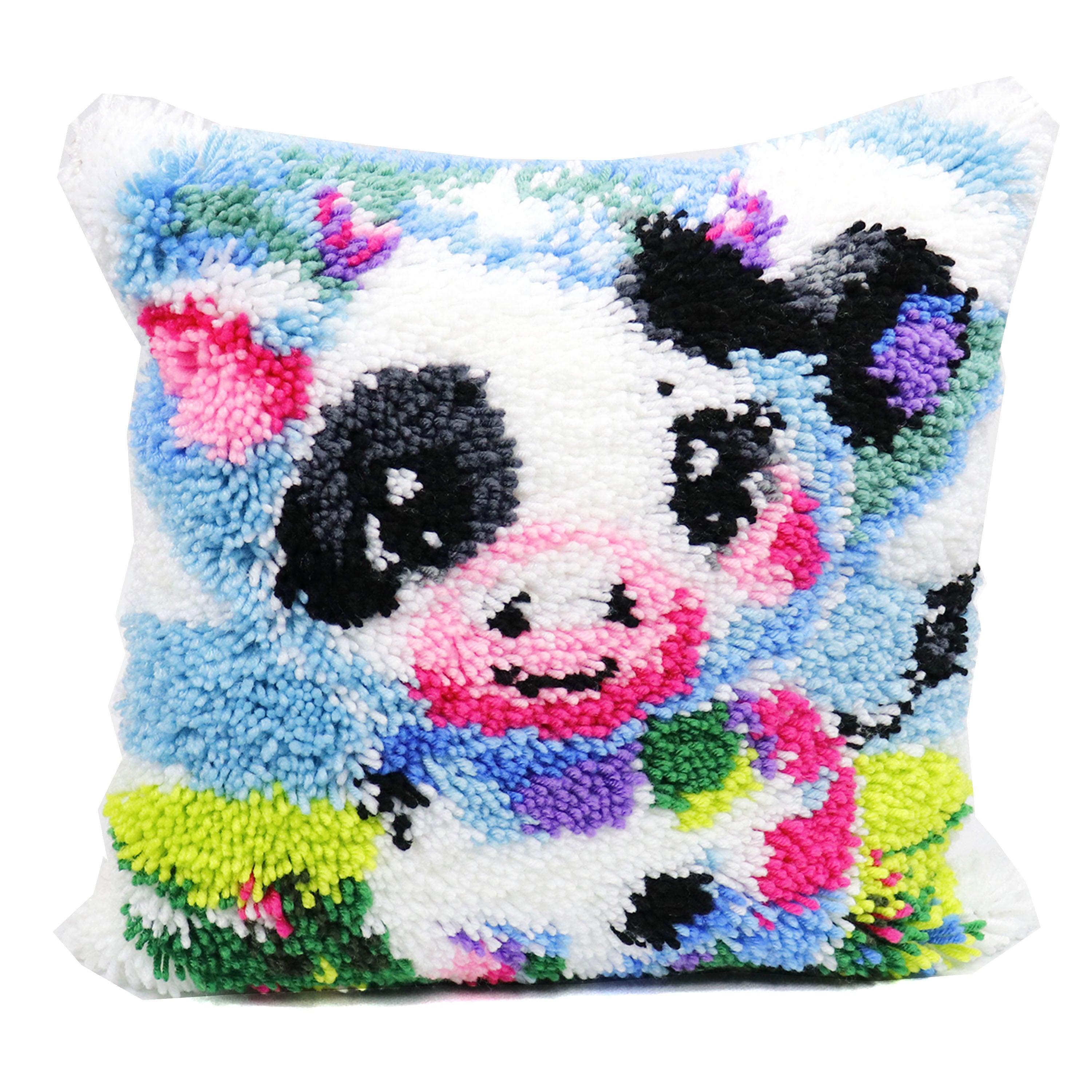 Points noués - Housse de coussin - VACHE