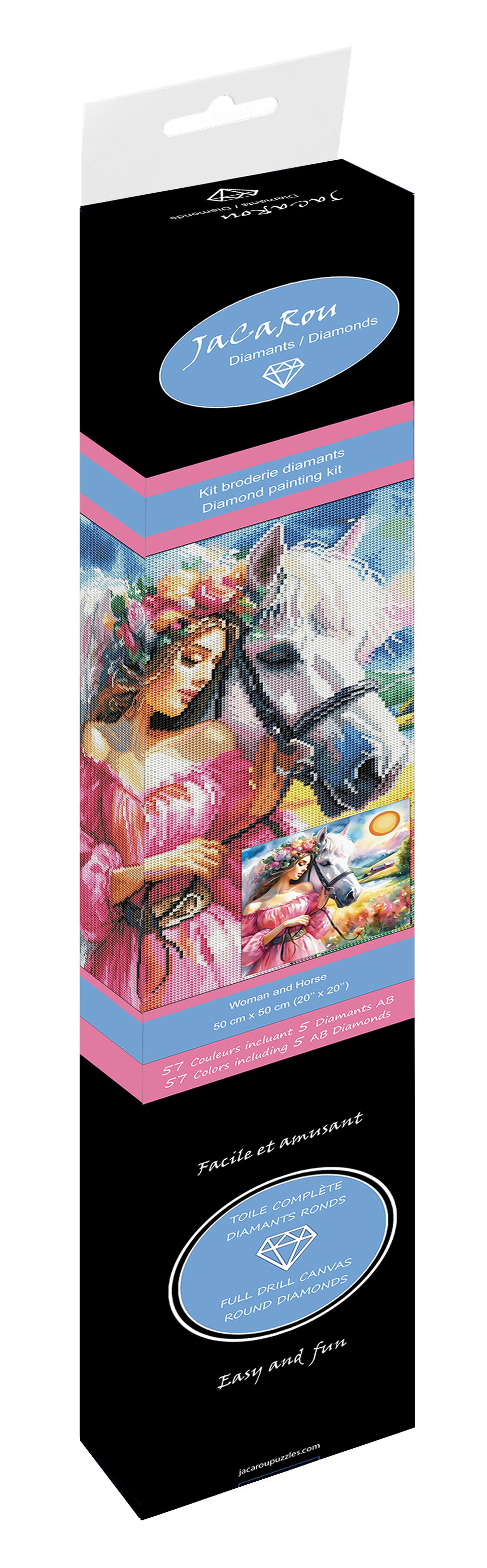 Broderie de diamants RONDS - WOMAN AND HORSE