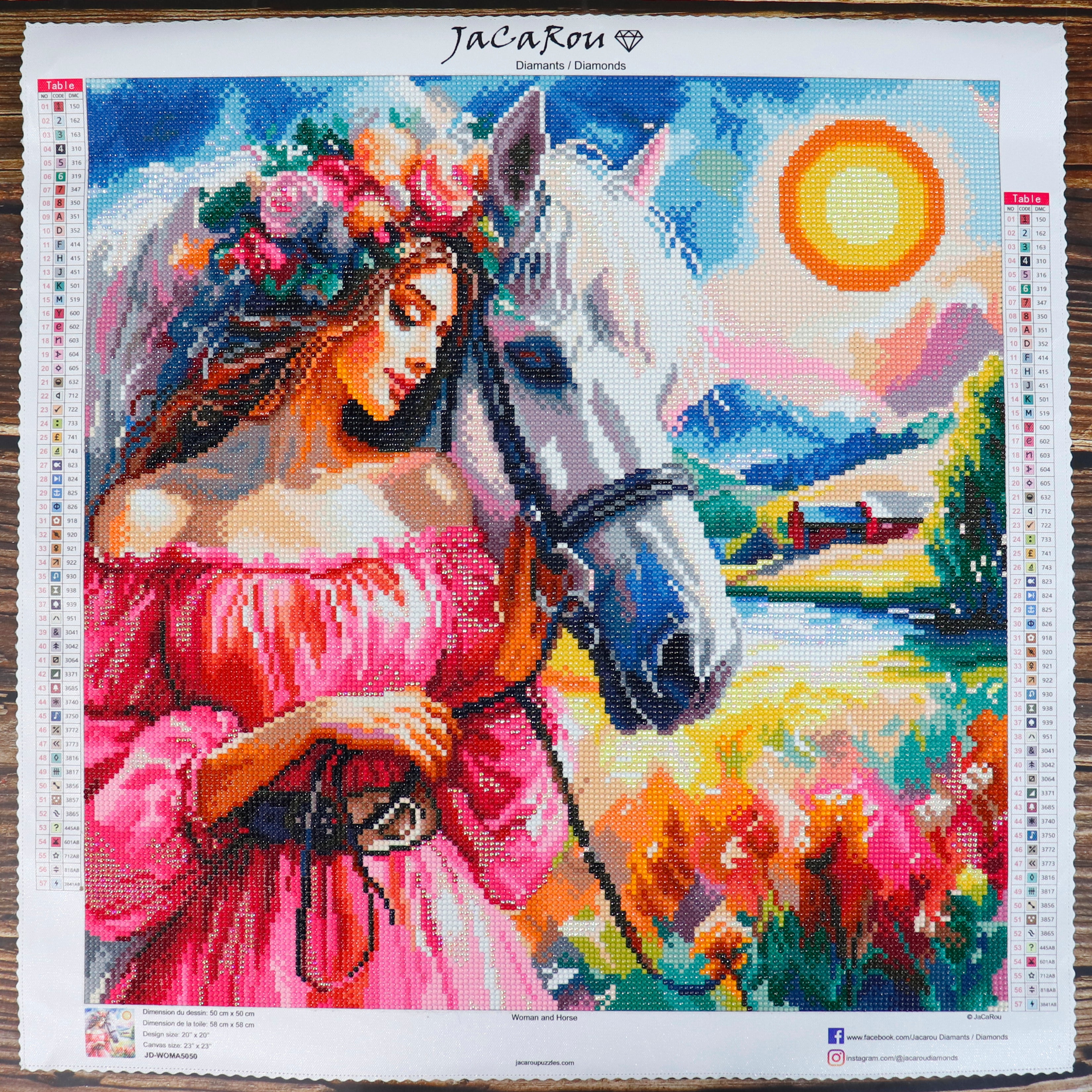 Broderie de diamants RONDS - WOMAN AND HORSE