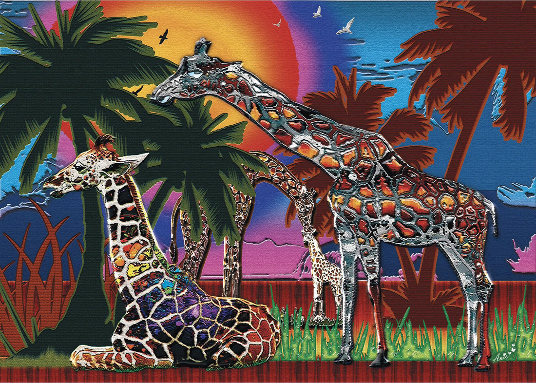 Puzzle - RAINBOW GIRAFFES