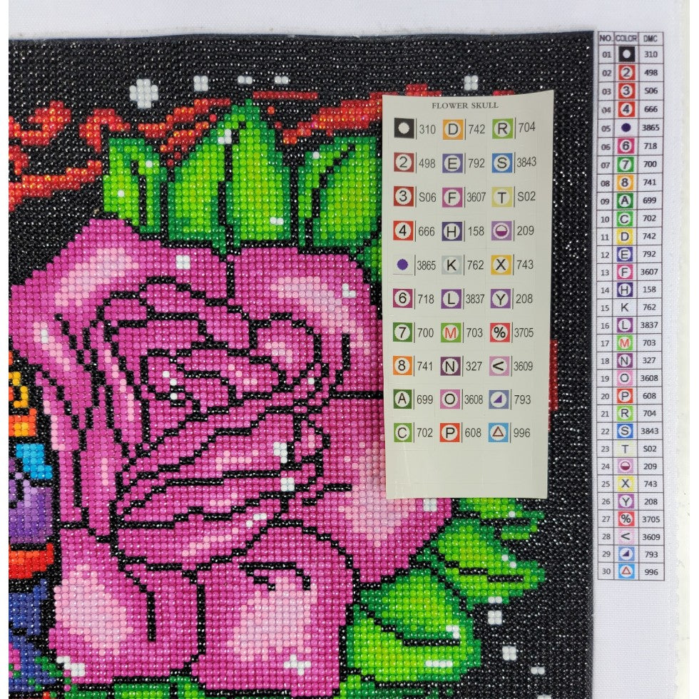 Diamond Painting - FLOWER SKULL