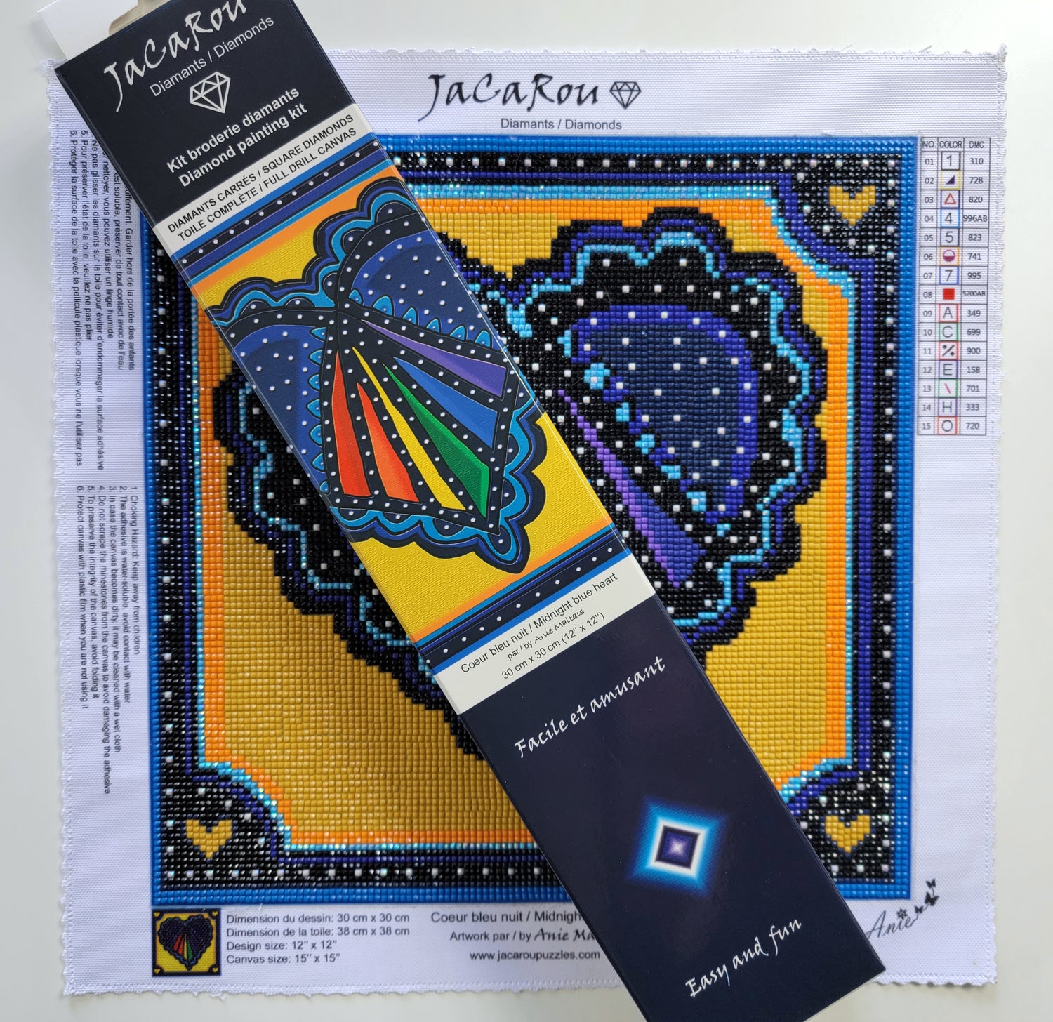 Diamond Painting - MIDNIGHT BLUE HEART