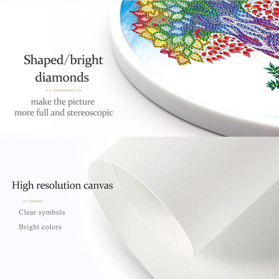 Kit de broderie avec cadre rond - ARBRE