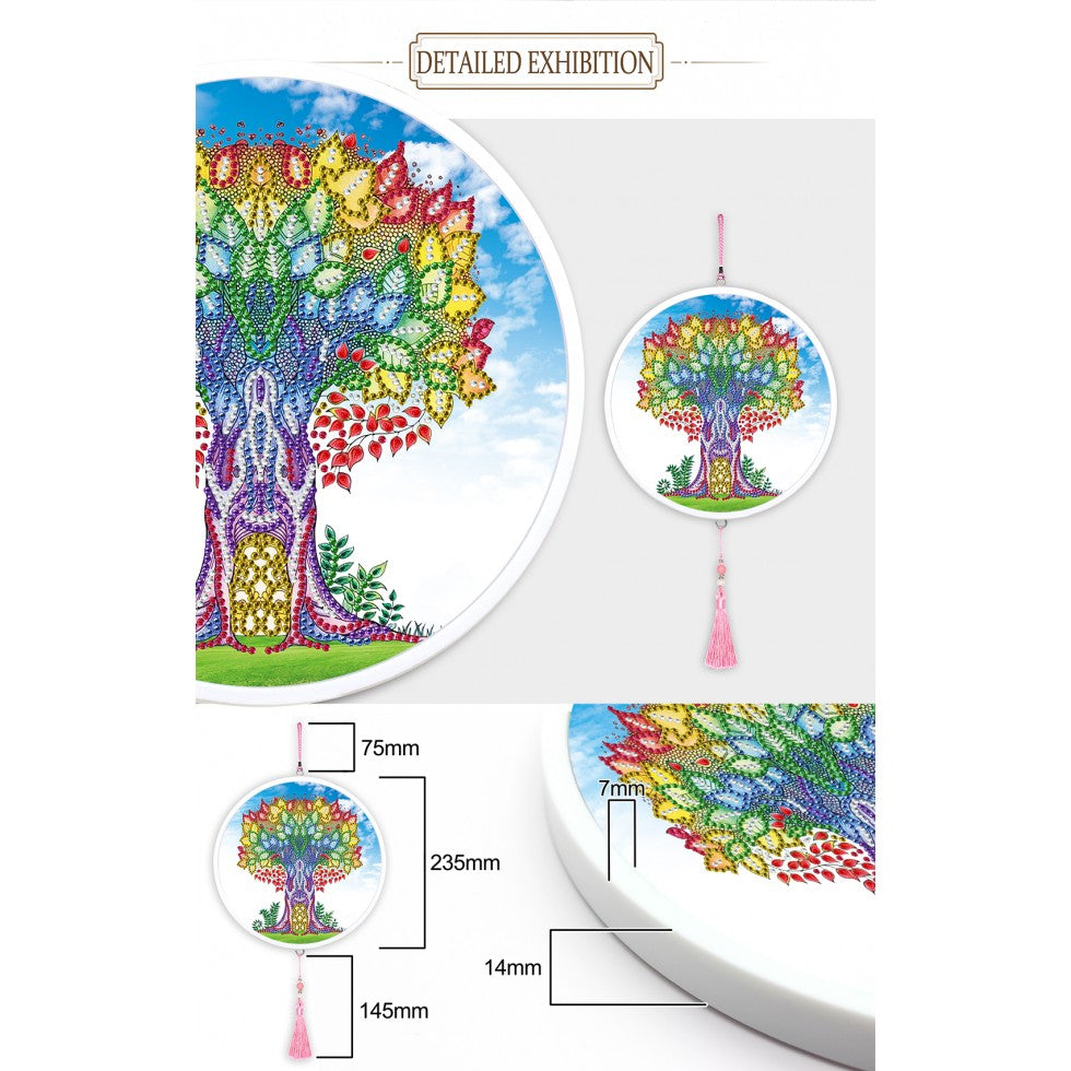 Kit de broderie avec cadre rond - ARBRE