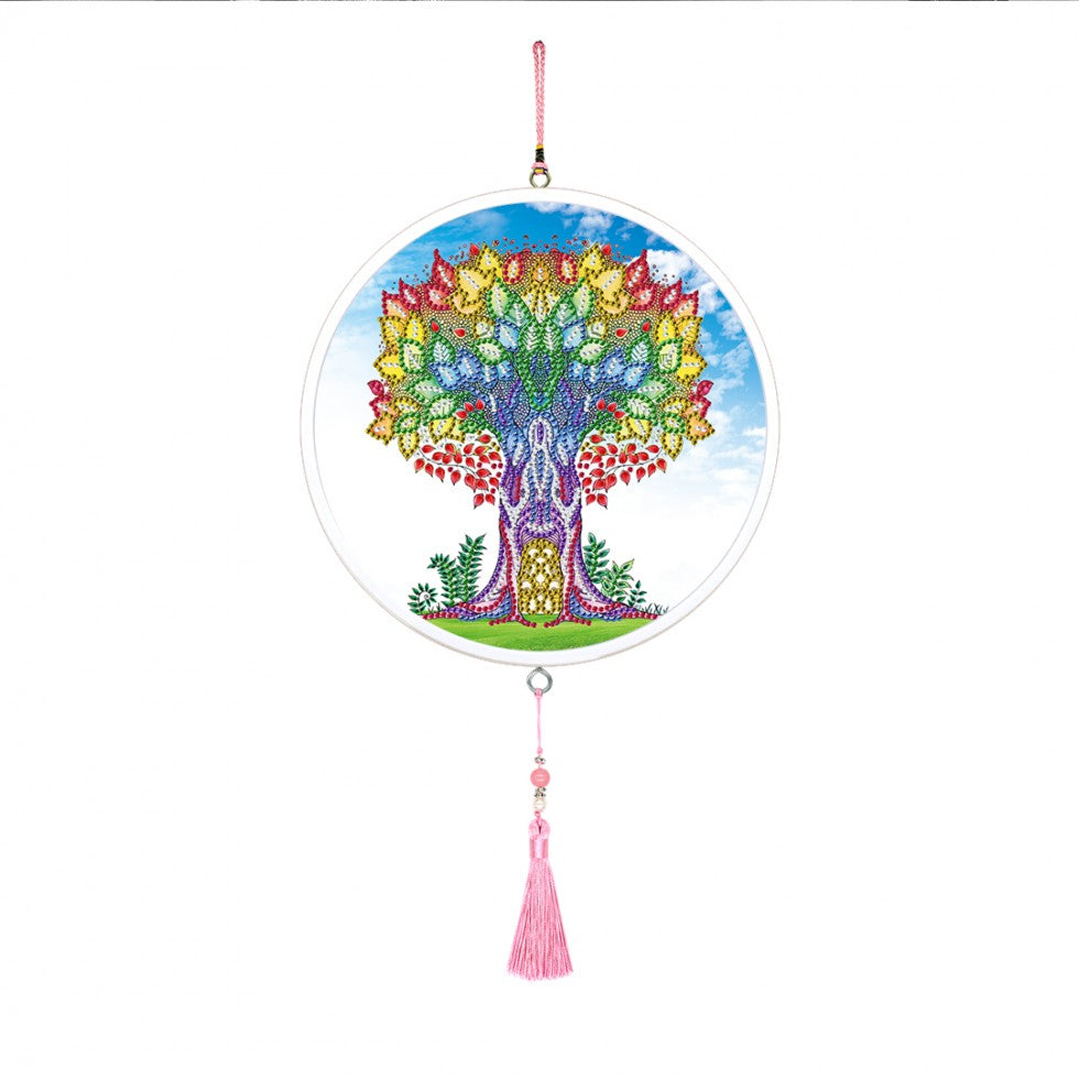 Kit de broderie avec cadre rond - ARBRE