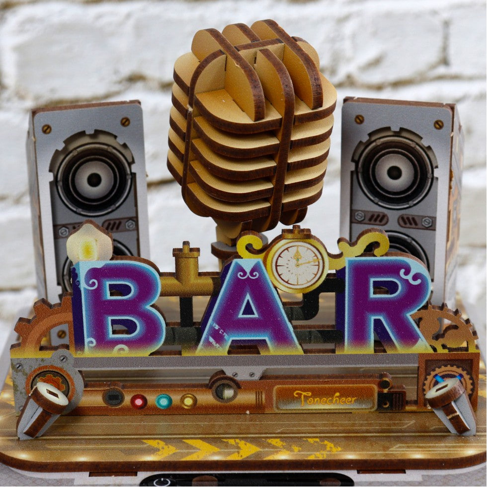 Mini-Desk Bin DIY wooden puzzle - BAR PUNK