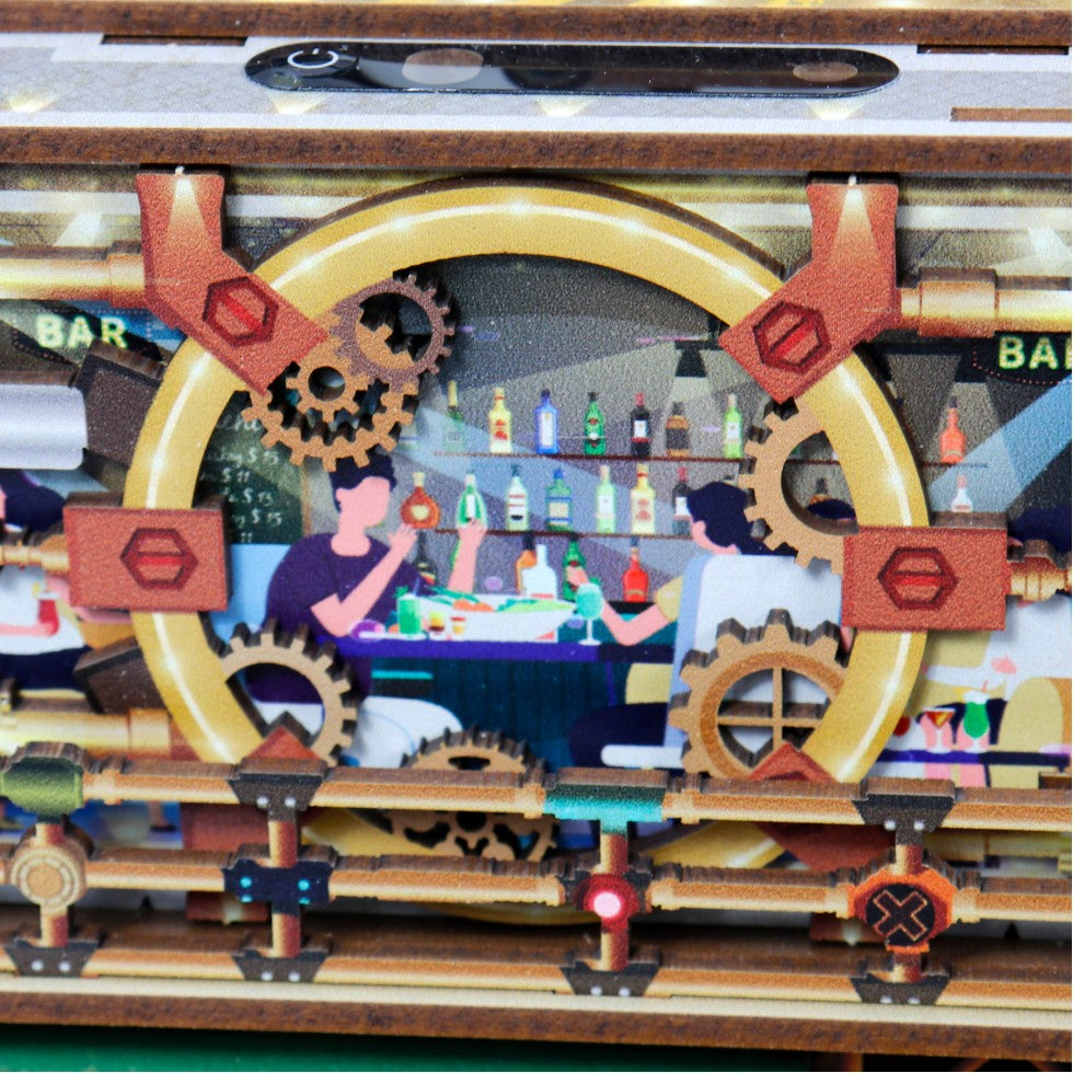 Mini-Desk Bin DIY wooden puzzle - BAR PUNK