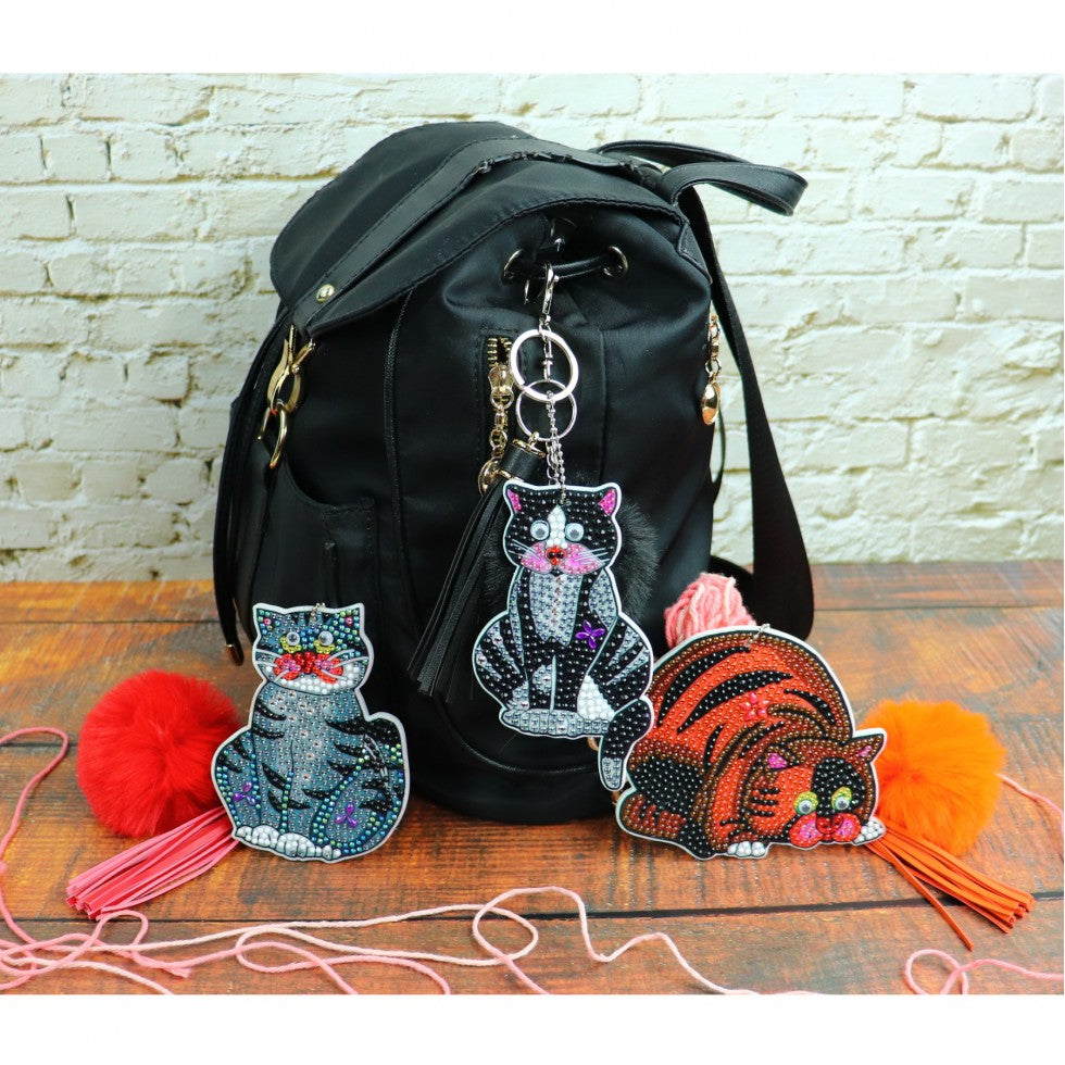 DIY Key bag charms - CATS