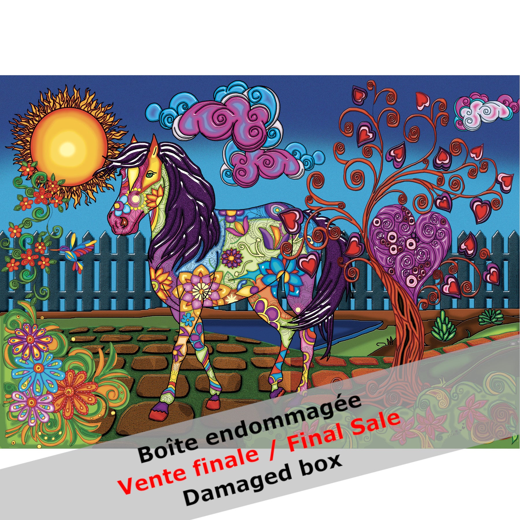 -30% BOÎTE ENDOMMAGÉE Casse-Tête 1000 morceaux JARDIN FLEURI par ANIE MALTAIS