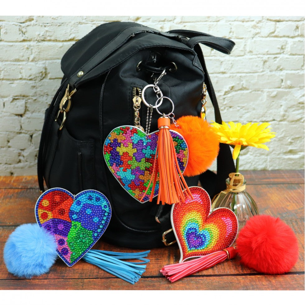 Decoration Painting kit for bags - HEARTS