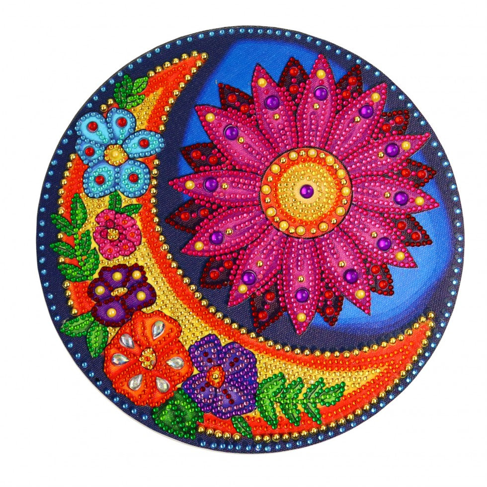 Diamond Painting Kit with Round Frame - CRYSTAL MOON