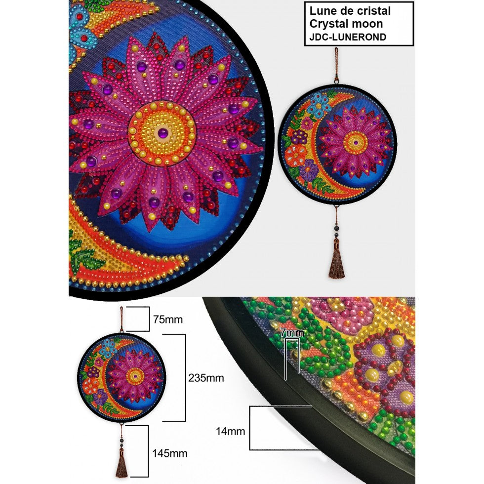 Diamond Painting Kit with Round Frame - CRYSTAL MOON
