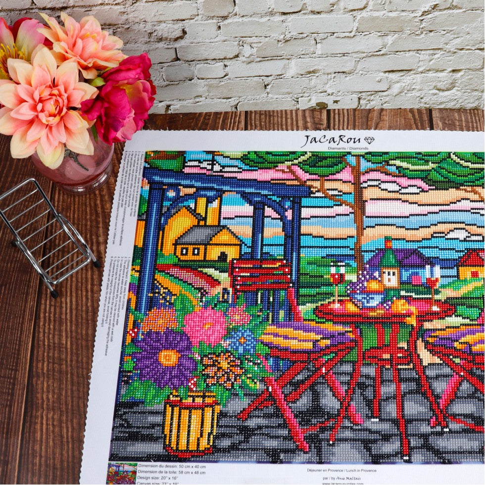 Broderie de diamants RONDS - DÉJEUNER EN PROVENCE