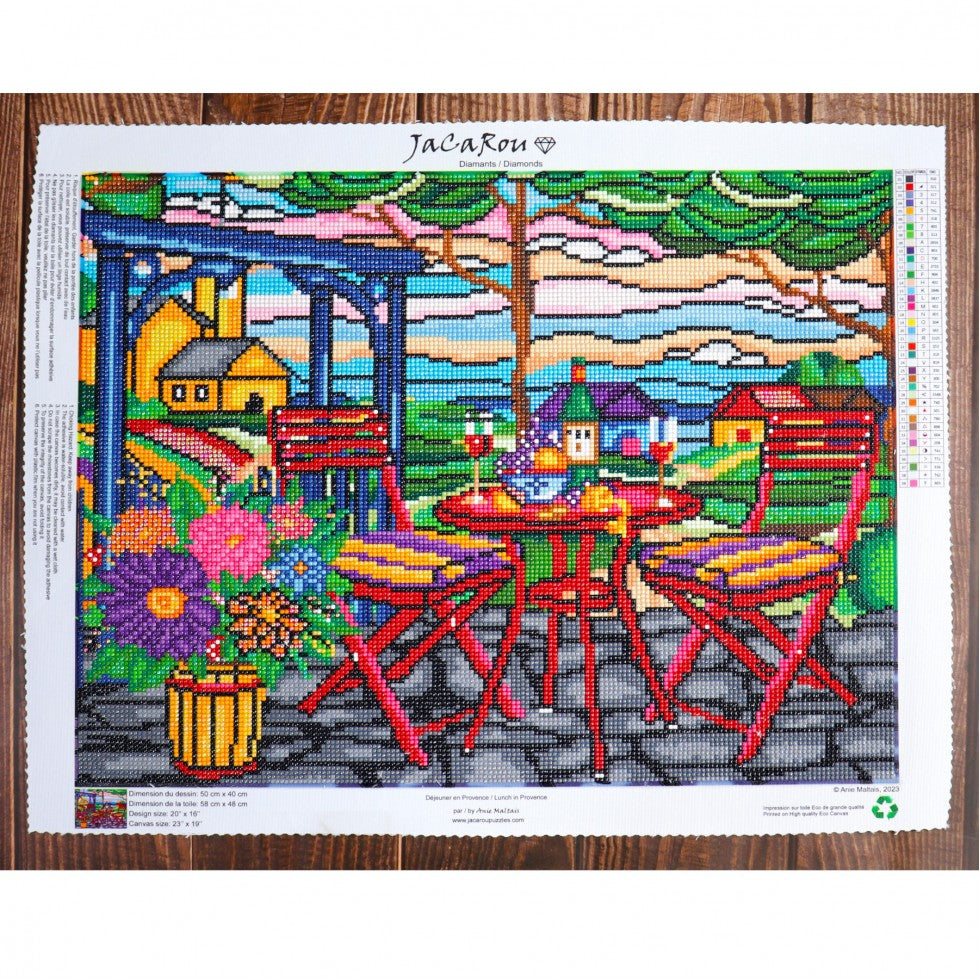 Broderie de diamants RONDS - DÉJEUNER EN PROVENCE