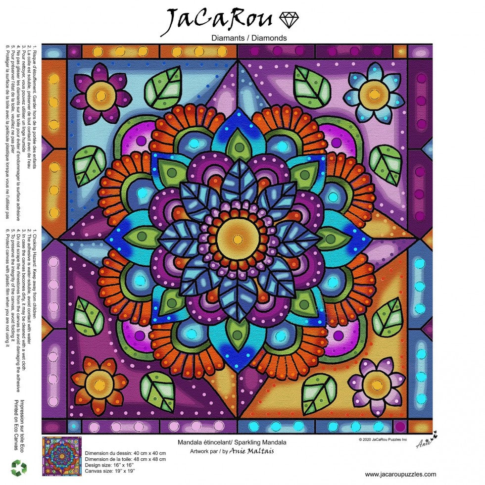 Broderie de diamants RONDS et SPÉCIAUX-  MANDALA ÉTINCELANT