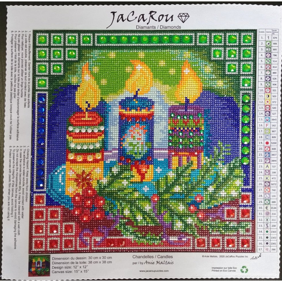 Diamond and crystal Painting - CANDLES