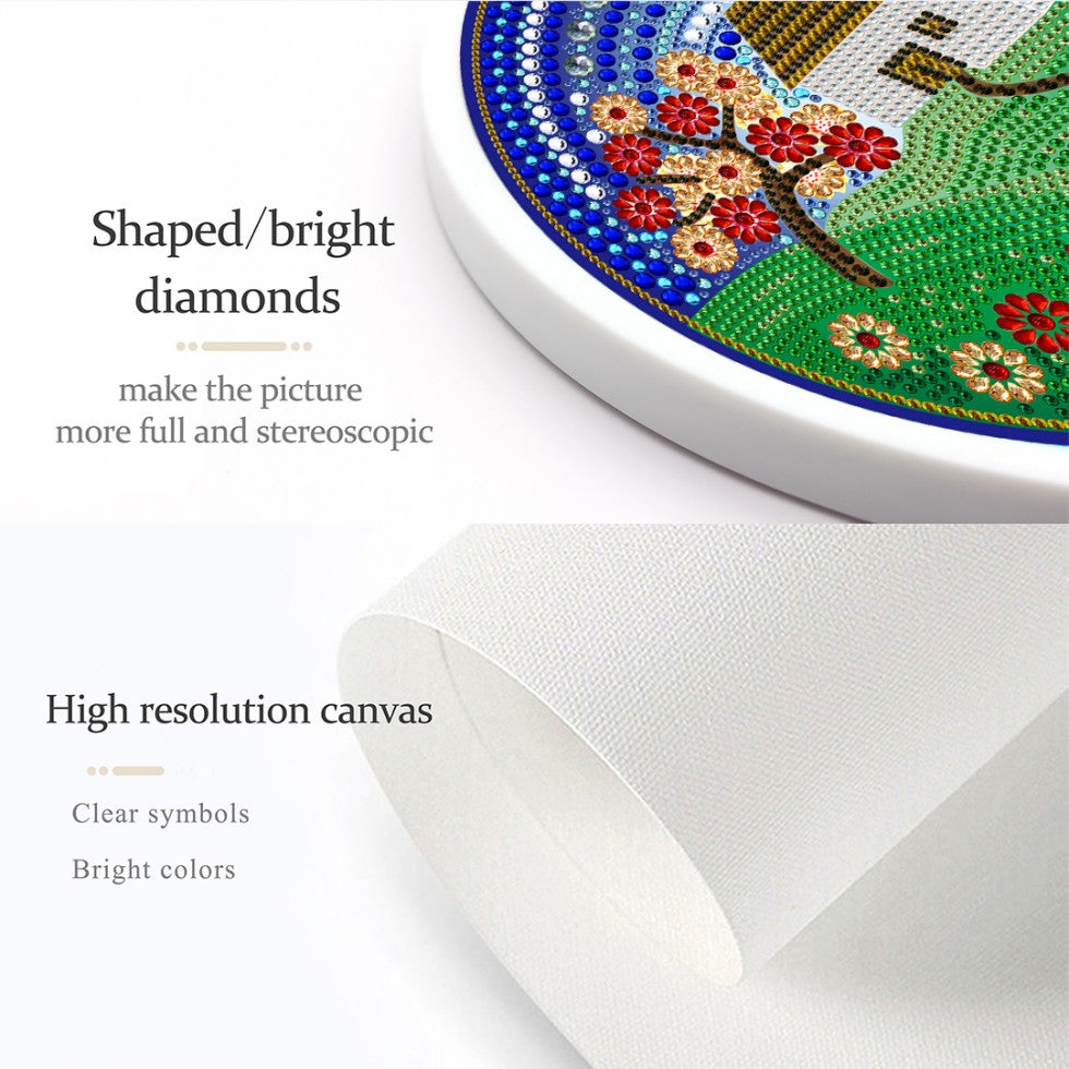 Kit de broderie avec cadre rond - MAISON