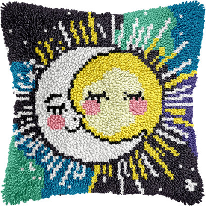 Points noués - Housse de coussin - SOLEIL