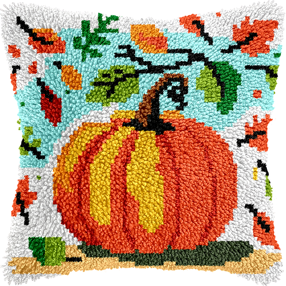 Points noués - Housse de coussin - CITROUILLE