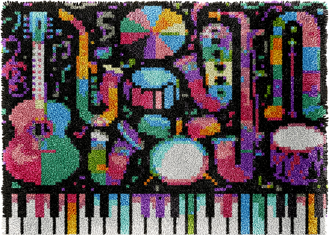 Points noués - Grand tapis - MUSIQUE