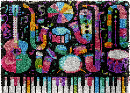 Latch Hook - Large Rug Kit - MUSIC