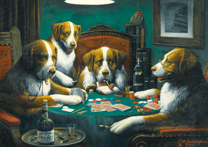 Micro casse-tête - DOGS PLAYING POKER - MA-M2325