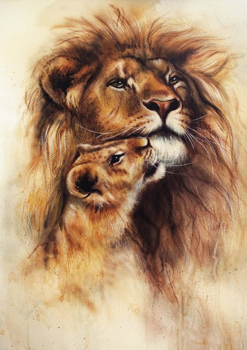 Casse-tête - LION AND HER BABY - MA-3508