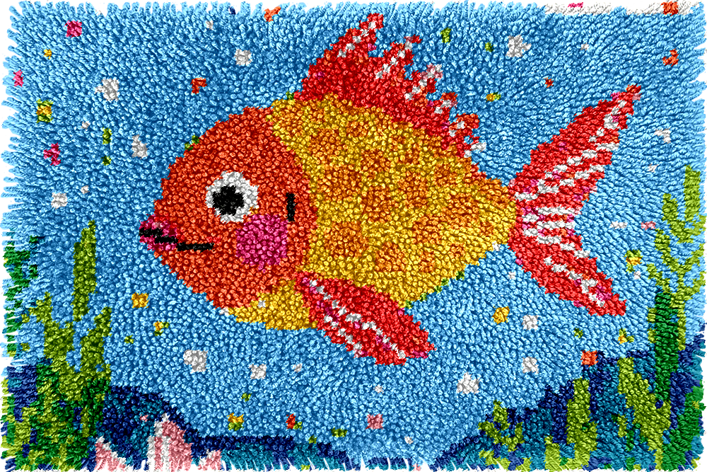 Points noués - Moyen tapis - POISSON
