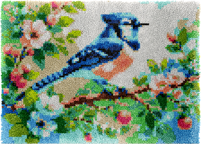 Latch Hook - Large Rug Kit - BLUE JAY