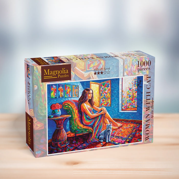 Puzzle - WOMAN WITH CAT