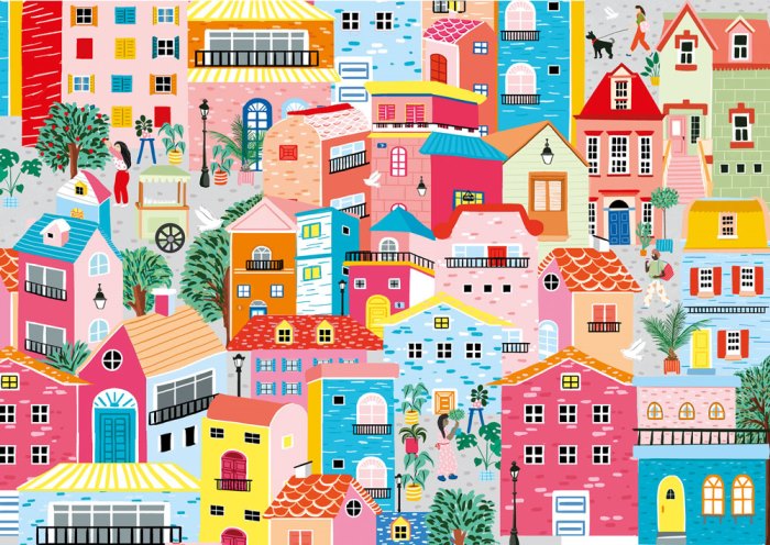 Casse-tête - COLORFUL HOUSES - MA-9101