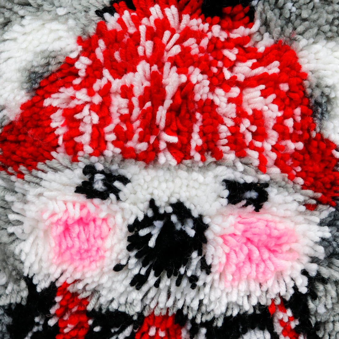 Points noués - Housse de coussin - OURS POLAIRE