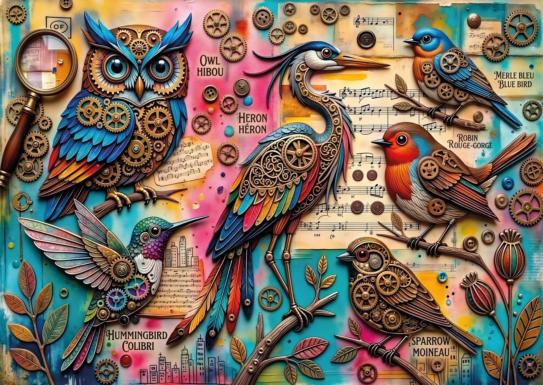 Casse-Tête - BIRDS, NOTES &amp; GEARS