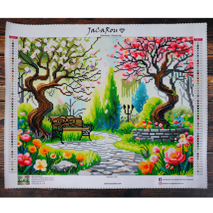 Broderie de diamant RONDS - BLOSSOMS IN THE PARK