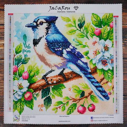 Diamond Painting -  BLUE JAY ELEGANCE