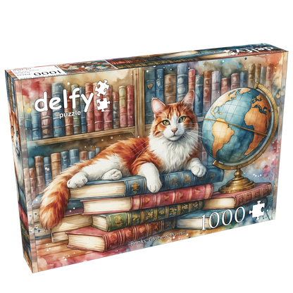 Puzzle - BOOKS, GLOBE &amp; PURRS