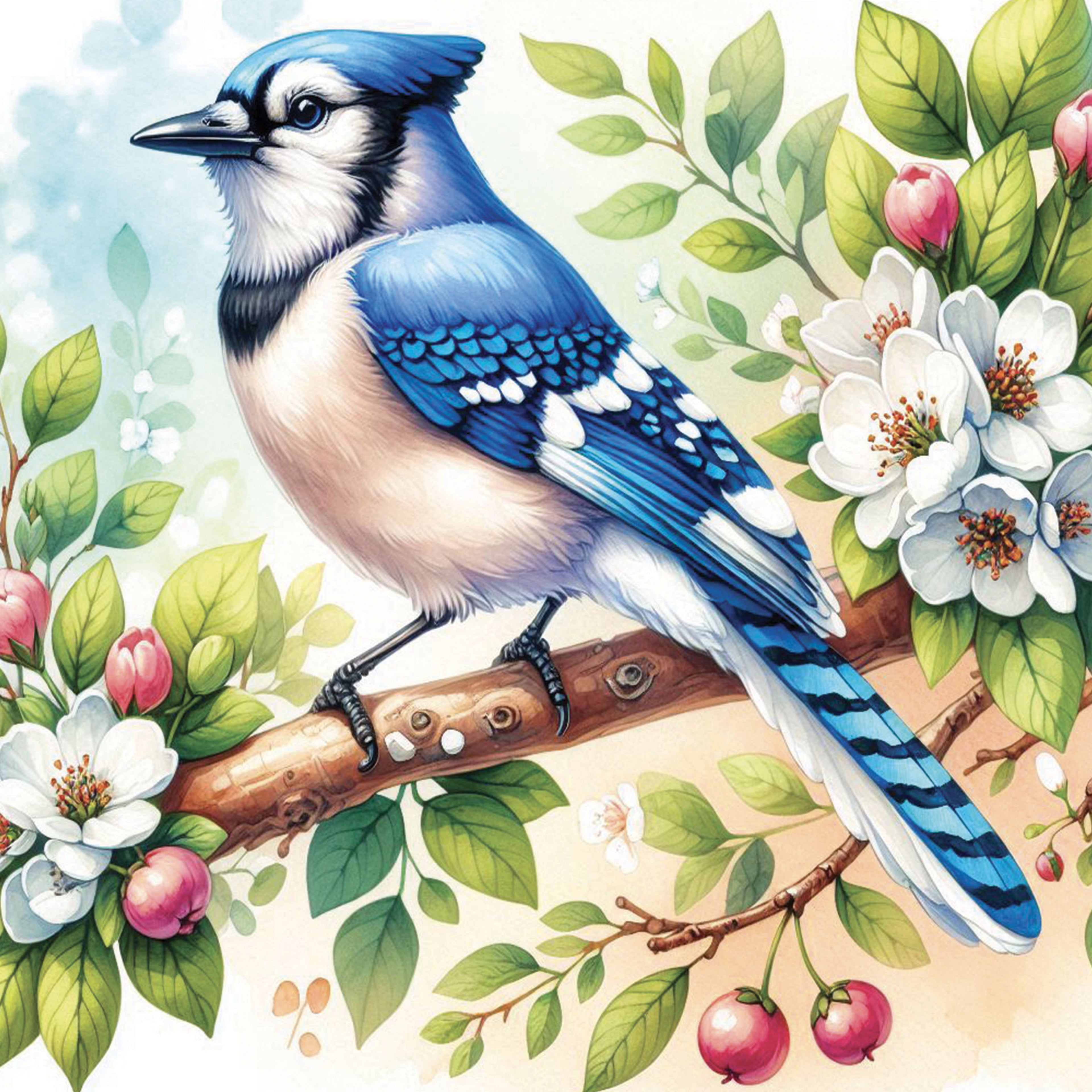 Broderie de diamant RONDS - BLUE JAY ELEGANCE