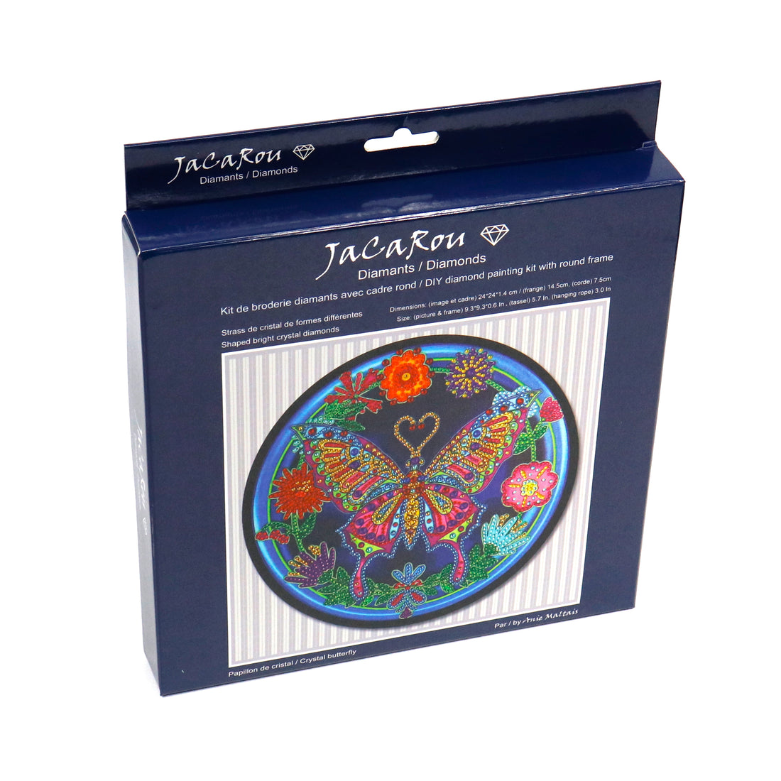 Diamond Painting kit with round frame - CRYSTAL BUTTERFLY