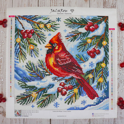 Broderie de diamant RONDS - CARDINAL DES NEIGES