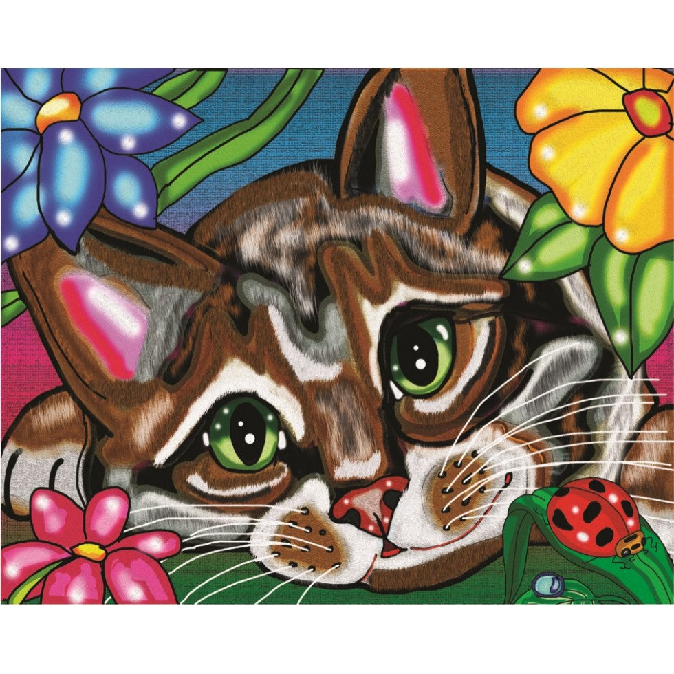 Diamond Painting - CAT IN THE FLOWERS