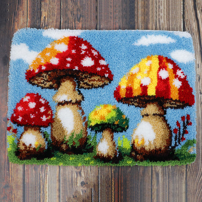 Latch Hook - Large Rug Kit - MUSHROOMS