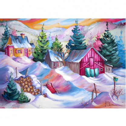 Broderie de diamants RONDS - CHARME HIVERNAL