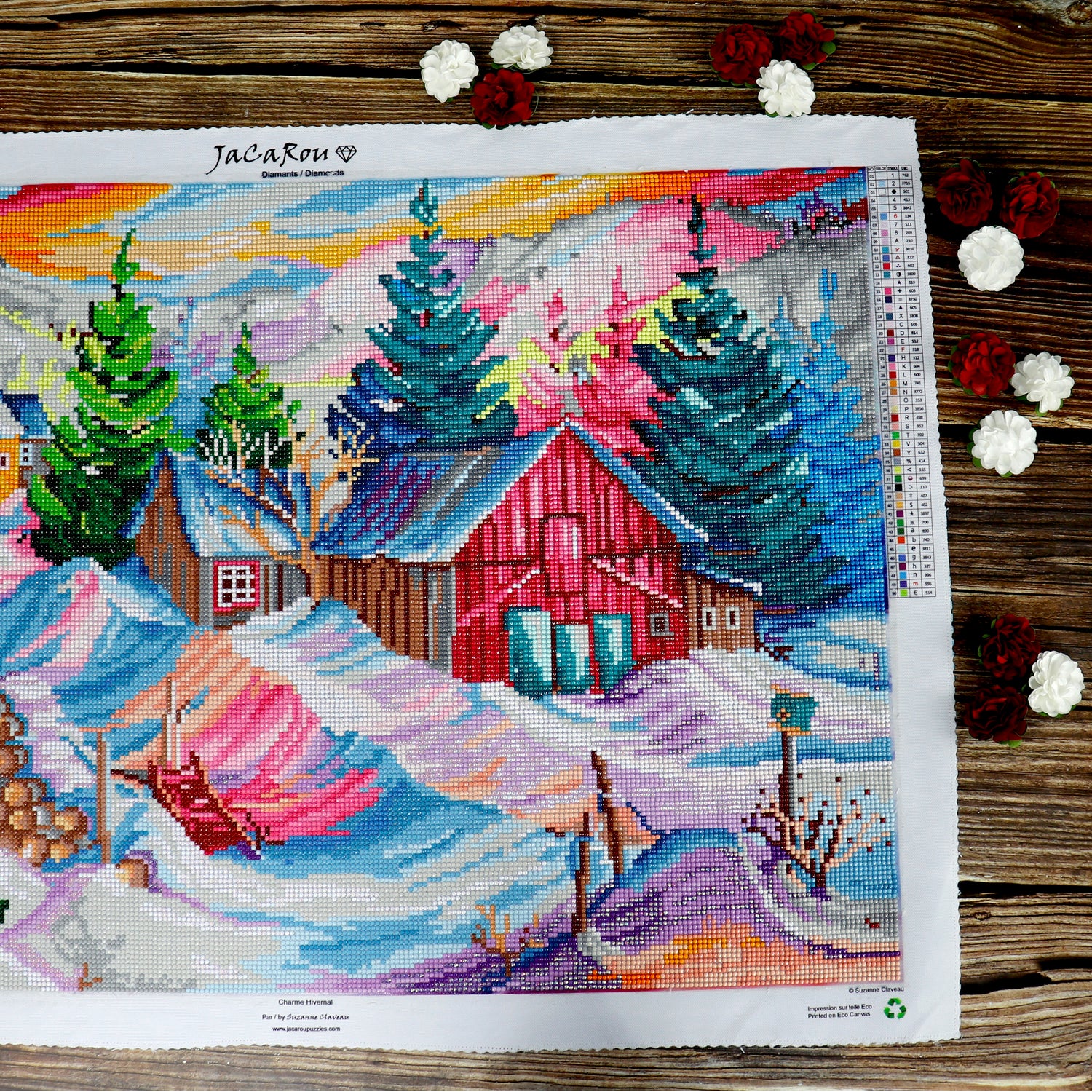 Broderie de diamants RONDS - CHARME HIVERNAL