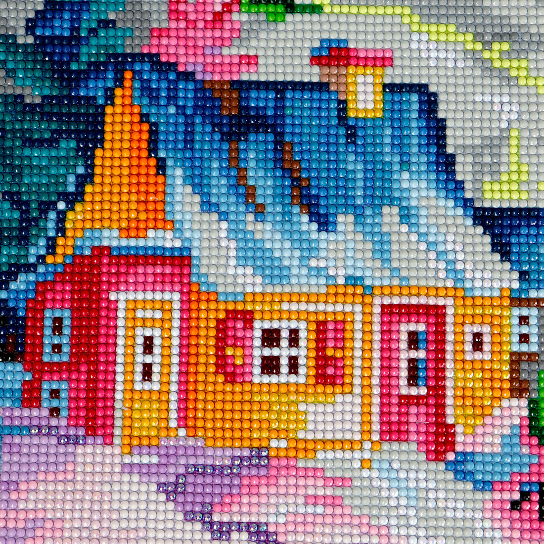 Broderie de diamants RONDS - CHARME HIVERNAL