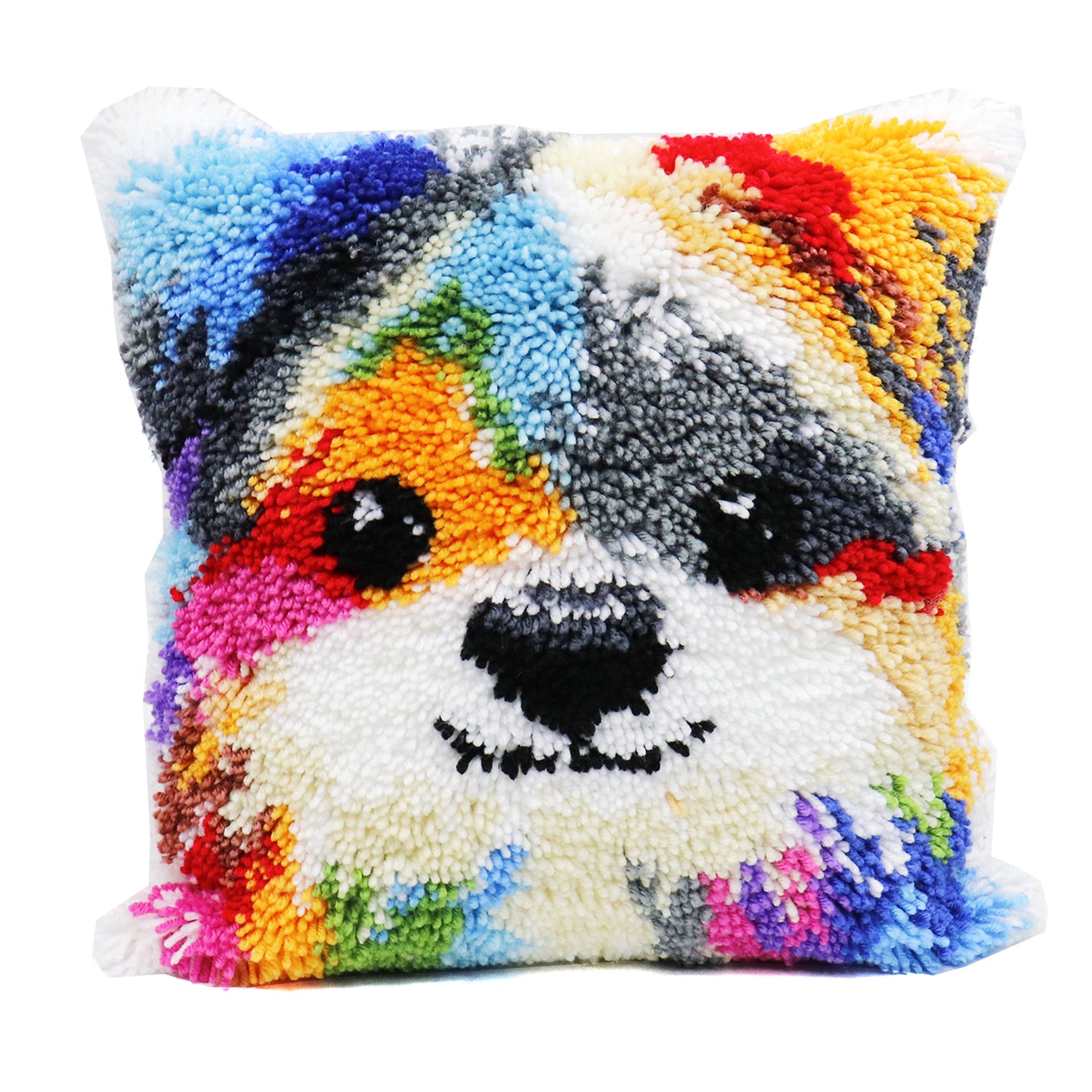 Latch Hook - Throw Pillow Cover Kit - LITTLE DOG