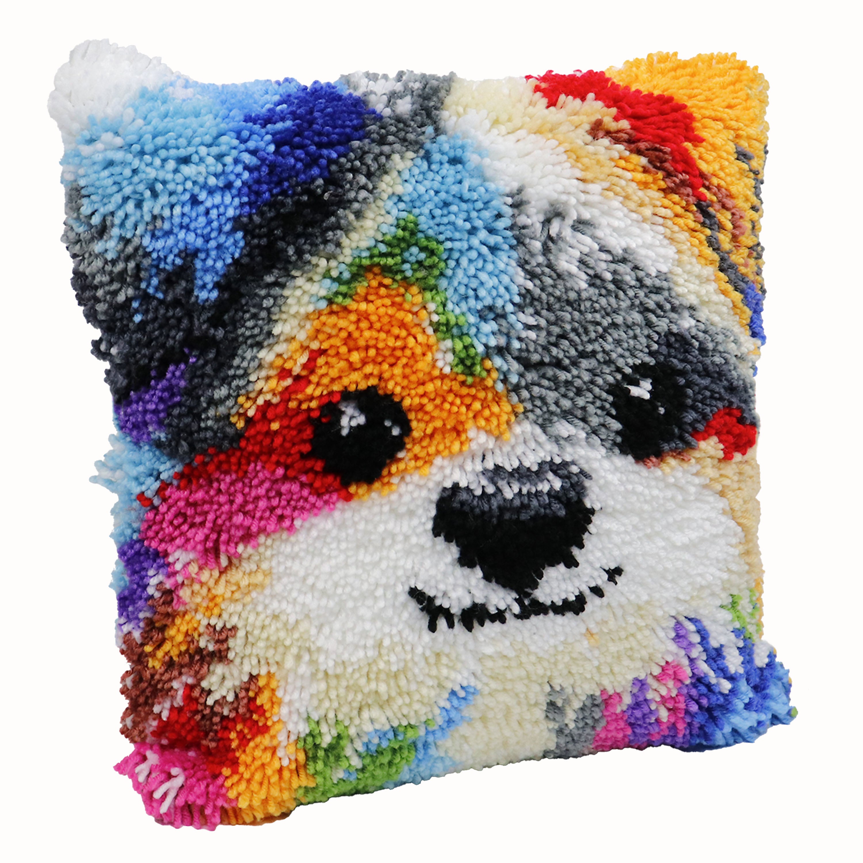 Points noués - Housse de coussin - PETIT CHIEN