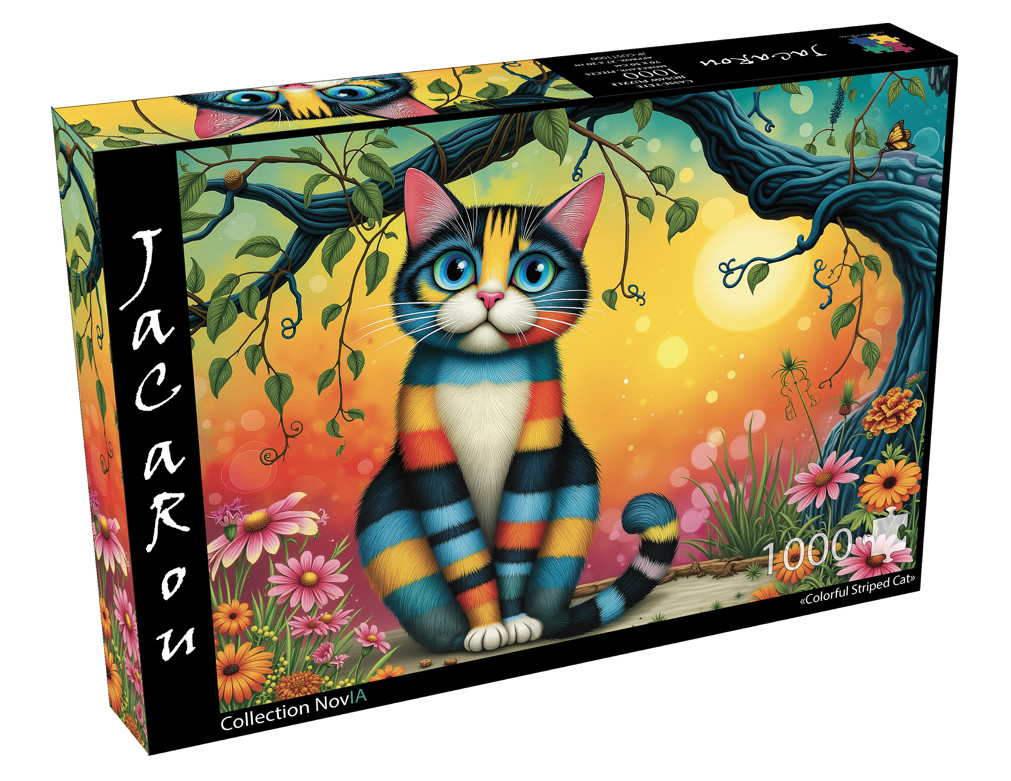 Puzzle - COLORFUL STRIPED CAT