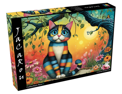 Puzzle - COLORFUL STRIPED CAT